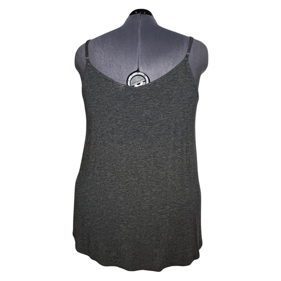 Torrid Gray Swing Knit Cami/Tank with White Embroidery Accent (Size 3) - Picture 3 of 6